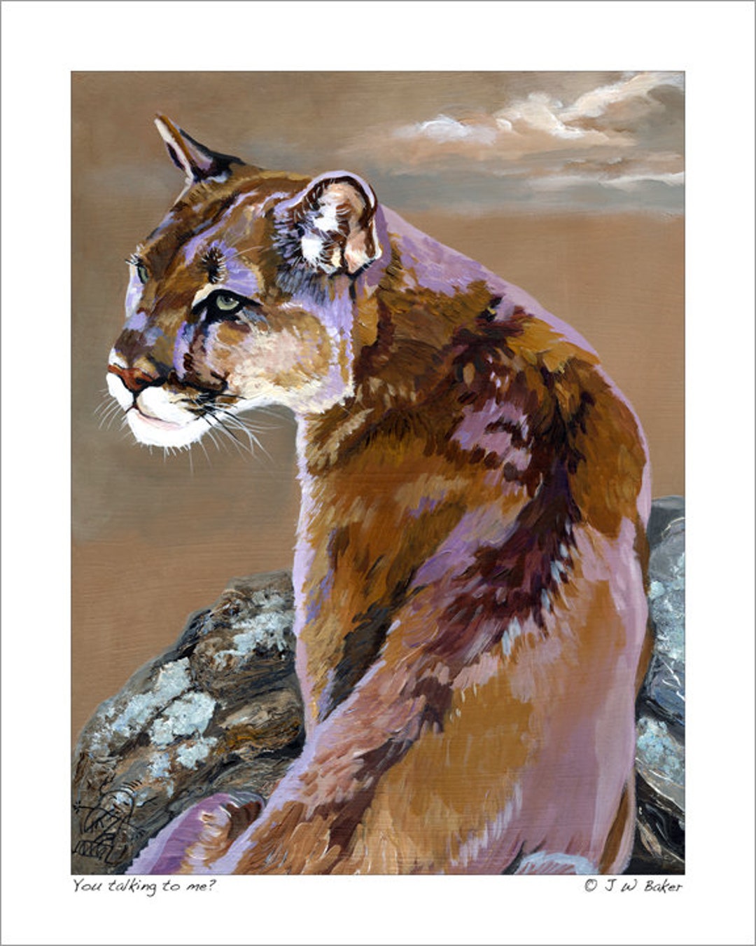 Mountain Lion Print - You Talking to Me? - Wildlife Art Reproduction - Etsy