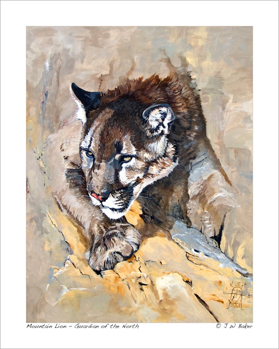 Mountain Lion Print - “mountain Lion - Guardian of the North ...