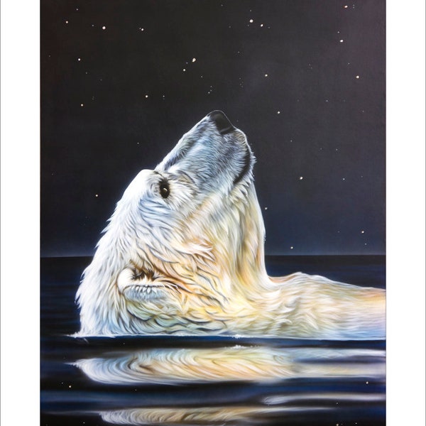 Polar Bear Art Print - "Northstar" © Sandi Baker