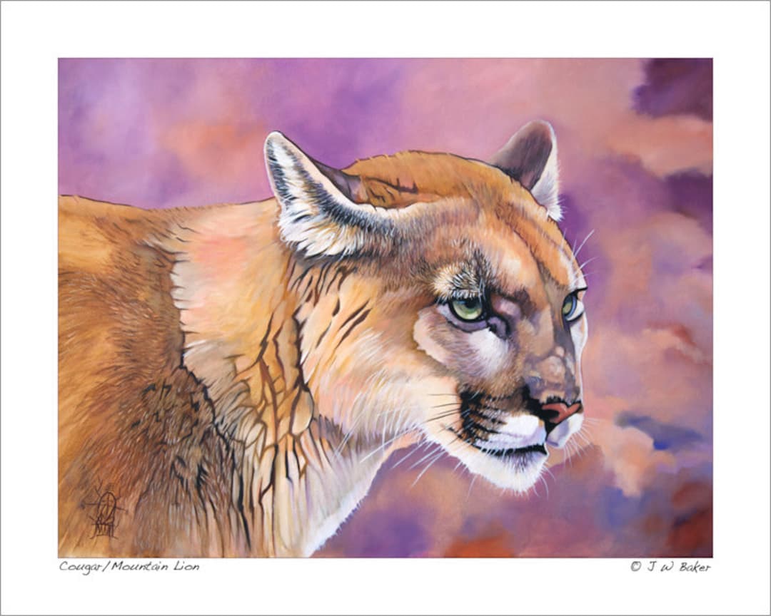 Beige Mountain Lion Mascot Costume Character Dressed With A Baseball Tee And Digital Watches