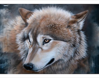 5x7 Note Card Set - "December Wolf" - (4) Note Cards Included