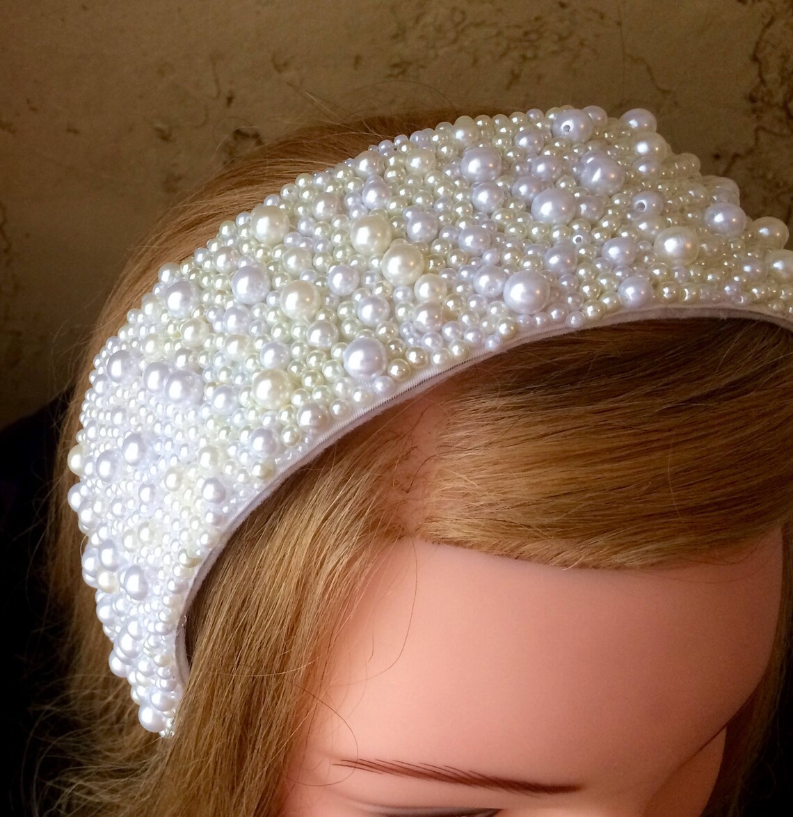 beaded bridal headpiece