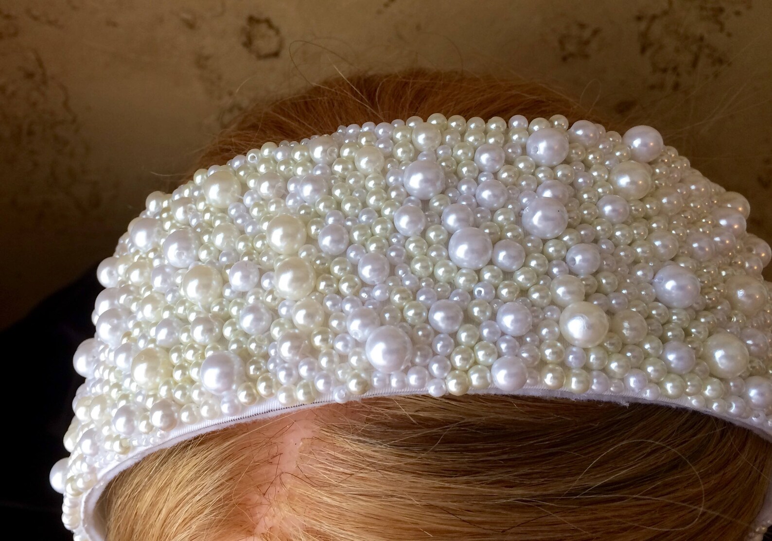 beaded bridal headpiece