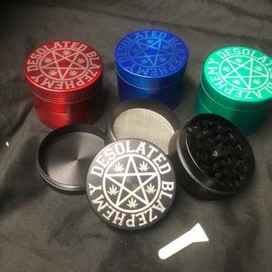 50mm laser engraved custom/personal herb grinder with your logo/design or message personalised image 3