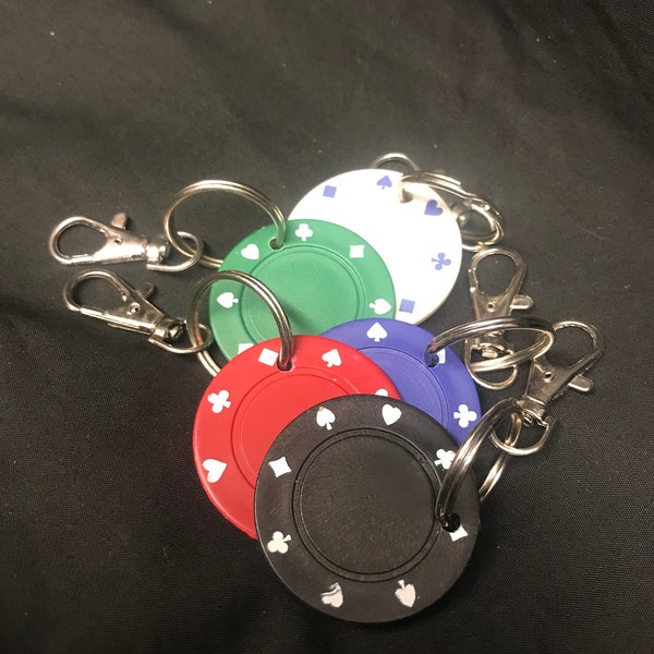 Poker Chip Keychain Etsy