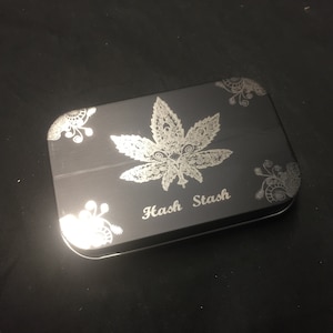 Metal Tobacco Tin with your custom design laser engraved