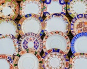 10 (10pcs) Vintage Mismatched China Small Bread Tea Side Plates Peaky Blinders Antique Imari Afternoon Party Wedding Crockery Bulk Job Lot