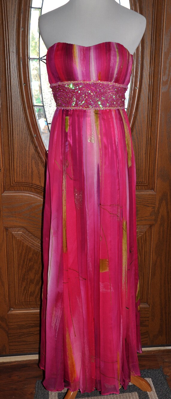 Buy Camille La Vie Strapless Beaded Rose and Pink Gown, Washed Rose Fabric Gown  Beaded and Strapless, Rose & Pink Beaded Cruisewear Maxi Dress Online in  India - Etsy