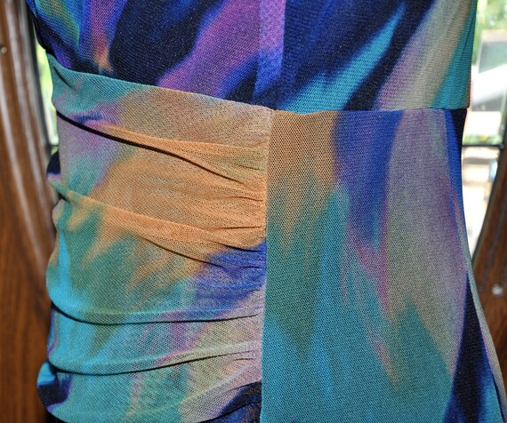 London Times Multi-Color V-Neck Knee Length Dress… - image 5