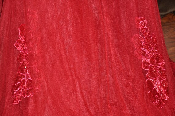 Vintage Red Bridess Formal Princess Ball Gown Wit… - image 4