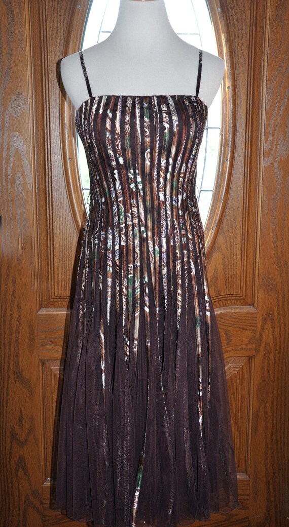 Cache Chocolate Brown Party Cocktail Dress 3/4 Length… - Gem
