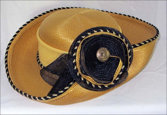 Cello Straw Hat, Natural Straw Hat, Wide Brim Stra