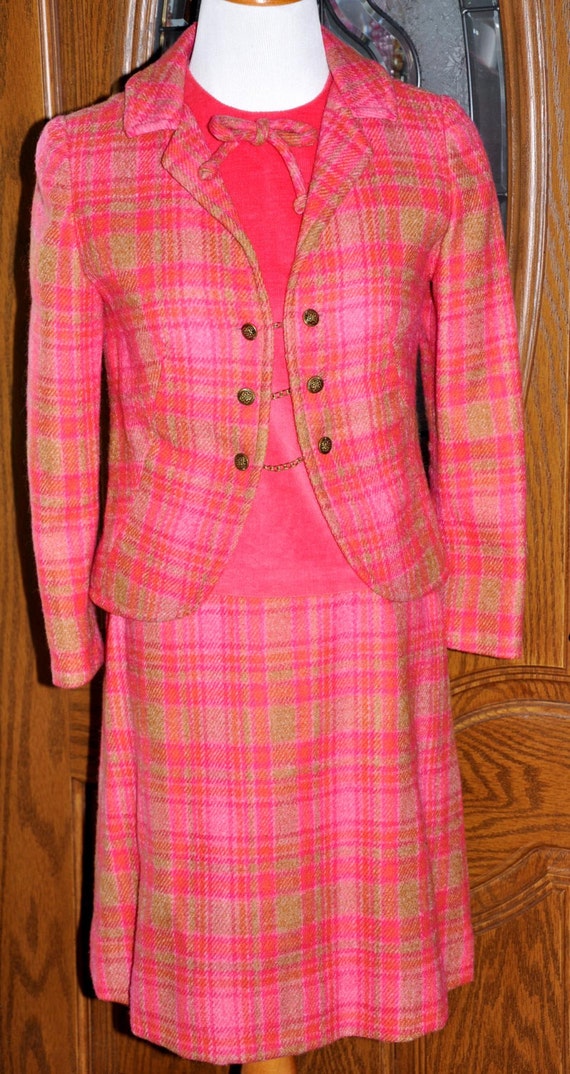 Vintage 1960's, Custom Made, Three Piece Suit, Siz