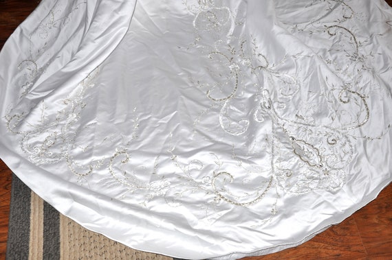 Vintage White Oleg Cassini Wedding Gown, White Ol… - image 4