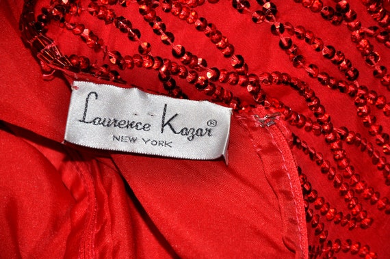 Vintage Laurence Kazar NY Red Beaded Gatsby Charl… - image 10