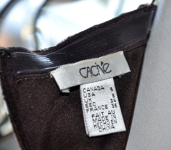 Cache Chocolate Brown Party Cocktail Dress 3/4 Length… - Gem