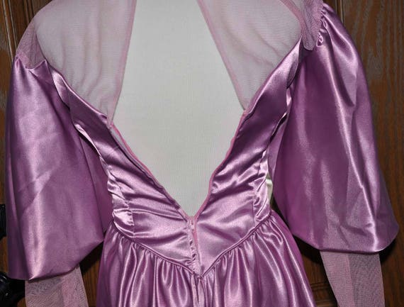 Vintage Mauve Downton Abbey Ball Gown & Shawl, Co… - image 7