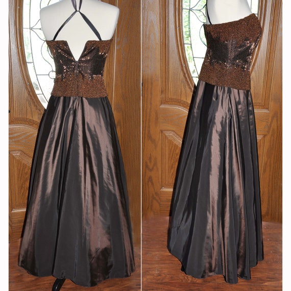 Jovani Chocolate Brown Beaded Formal Evening Gown… - image 5