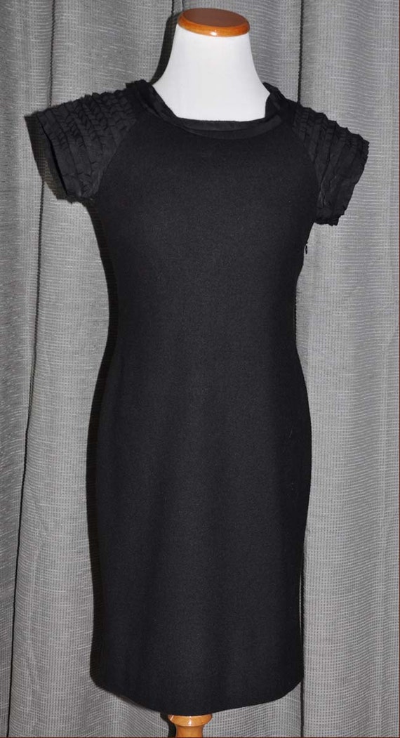 Ann Taylor Black Sheath Dress Size 0, Vintage Blac