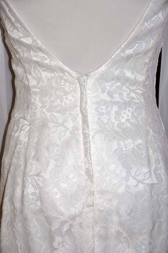 Vintage Jessica McClintock Gunne Sax White Chiffo… - image 7