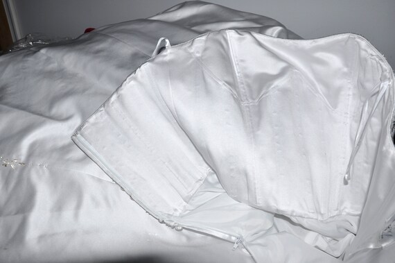 Vintage White Oleg Cassini Wedding Gown, White Ol… - image 7