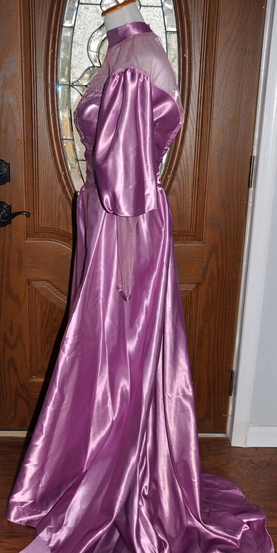 Vintage Mauve Downton Abbey Ball Gown & Shawl, Co… - image 8