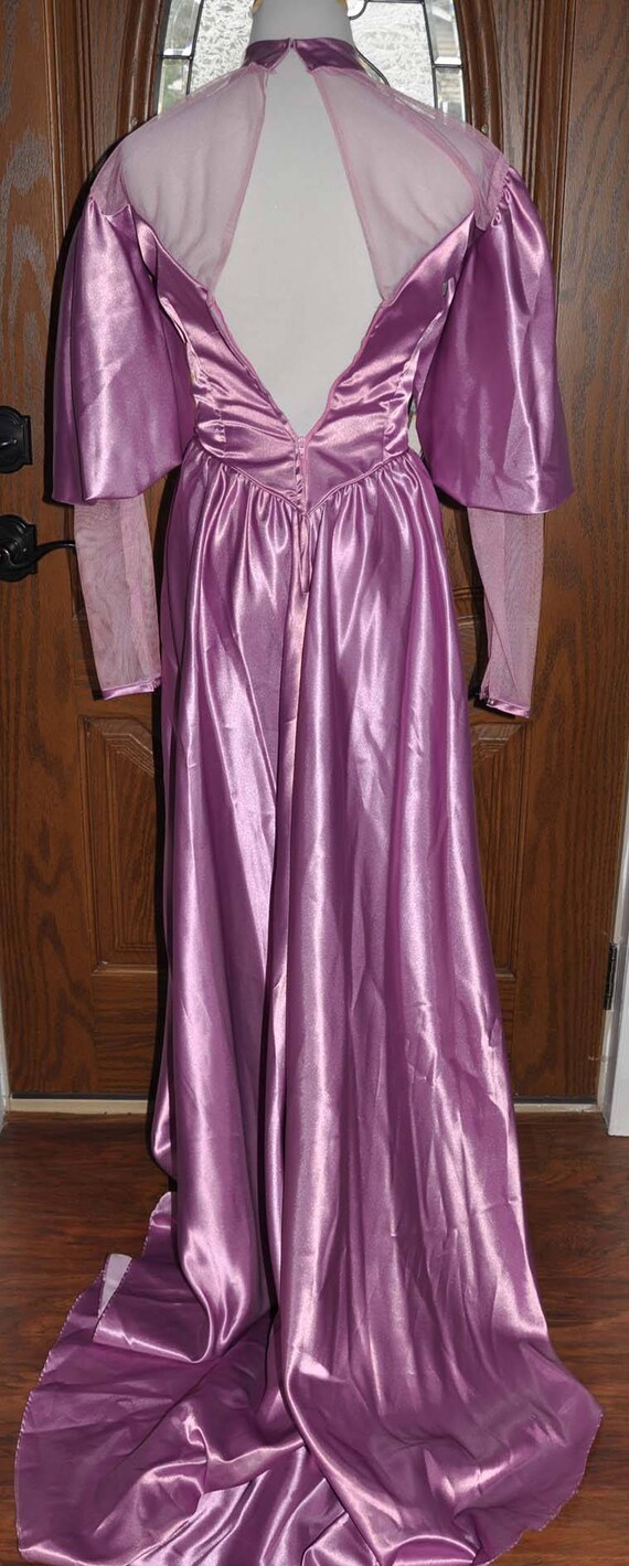 Vintage Mauve Downton Abbey Ball Gown & Shawl, Co… - image 6