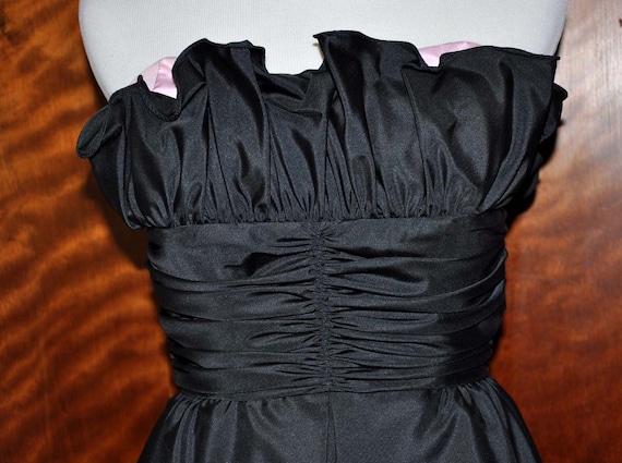 black strapless formal dress australia HILDA Chiffon Strapless Prom Bridesmaid Dress – One Honey Black / 14 USA main image 0