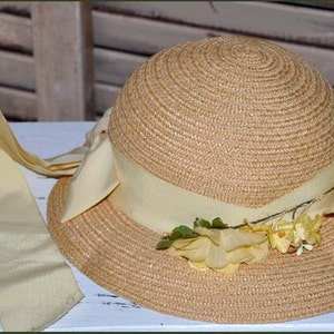 1800's Child's Hat Wide Brim Straw Hat Natural Straw - Etsy