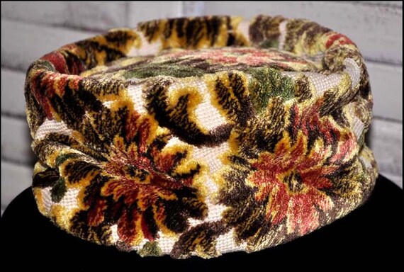 Tapestry Slouch Hat, Floral Slouch Hat, Fabric Slo