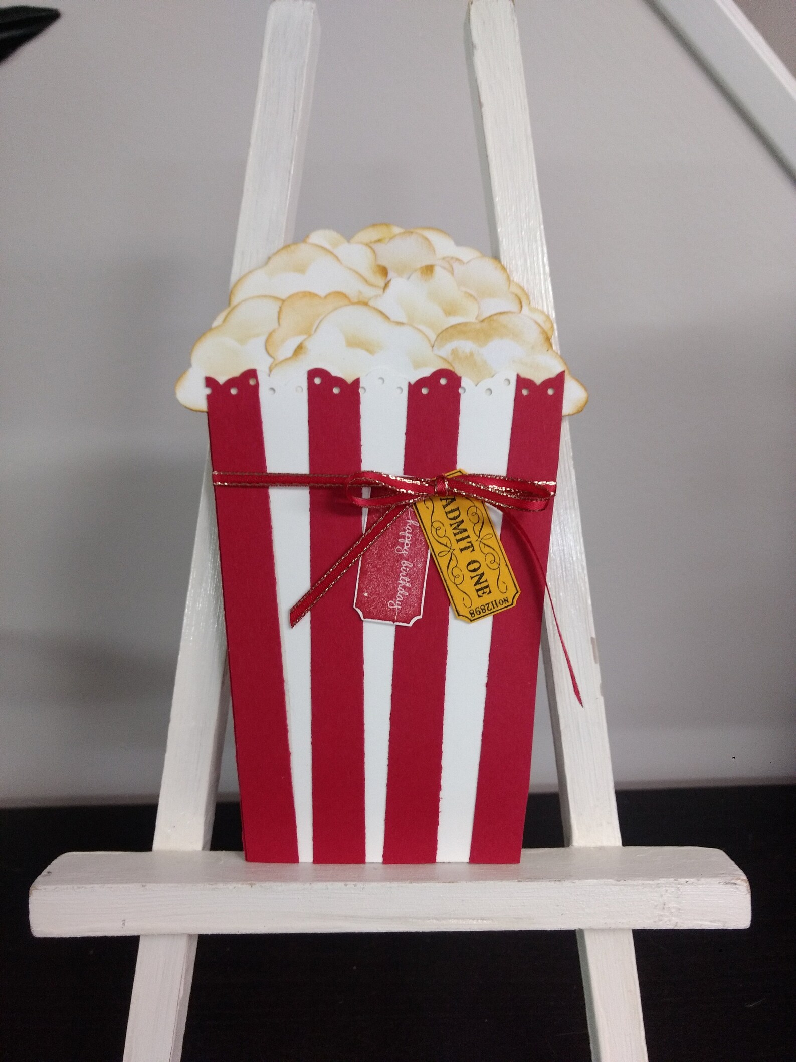 Popcorn Bucket Gift Card Holder Etsy