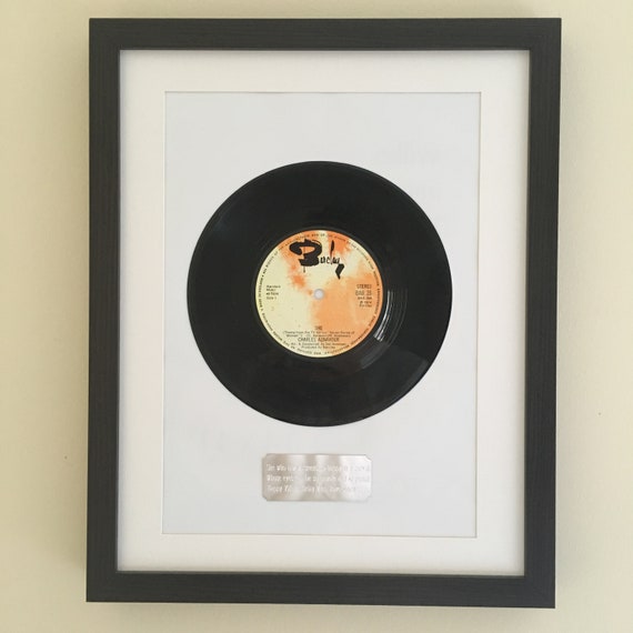 Bride Groom S First Dance Song As A Framed 7 Vinyl Etsy