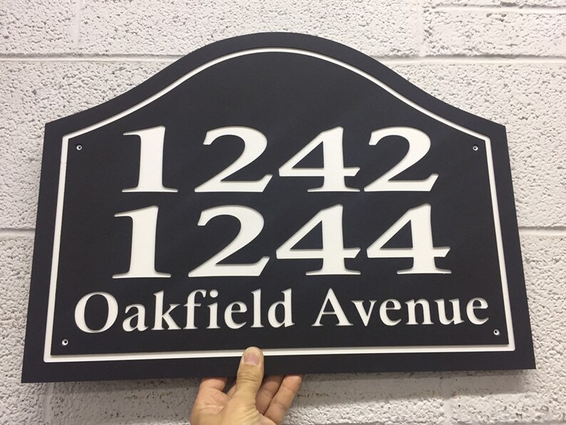 Arched House Number Street Name Plaque to Fit the Mayne Etsy