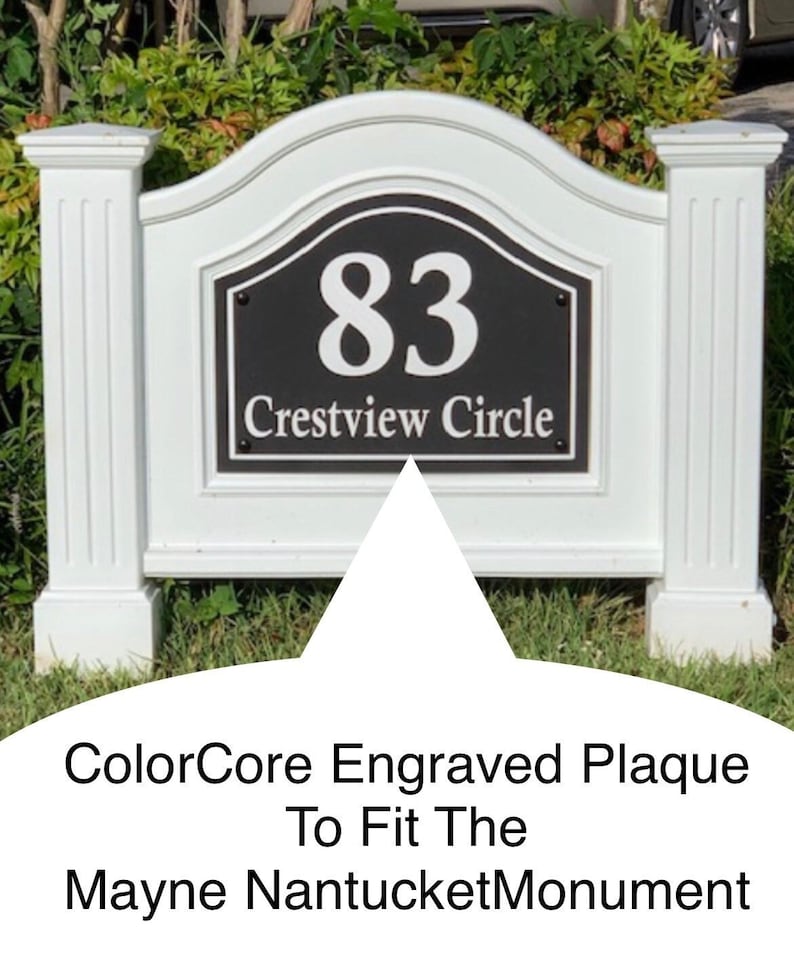 Arched House Number Street Name Plaque to Fit the Mayne Etsy