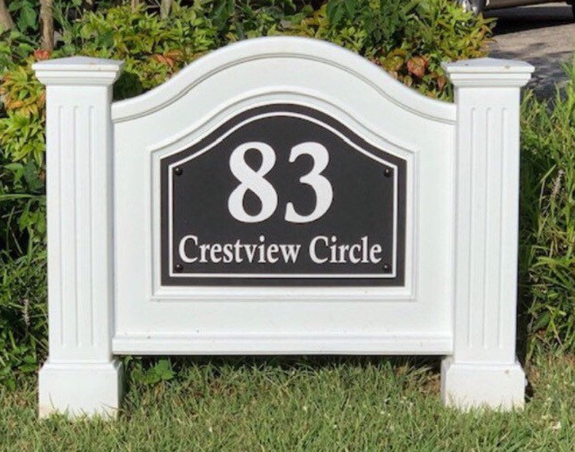 Arched House Number Street Name Plaque to Fit the Mayne Etsy