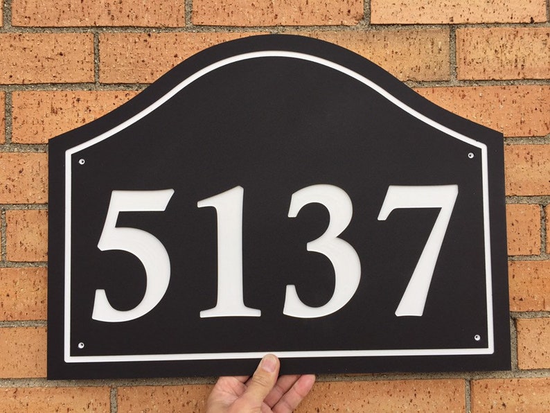Arched House Number Street Name Plaque to Fit the Mayne Etsy
