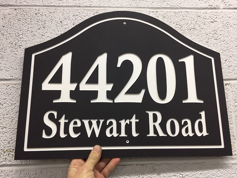 Arched House Number Street Name Plaque to Fit the Mayne Etsy