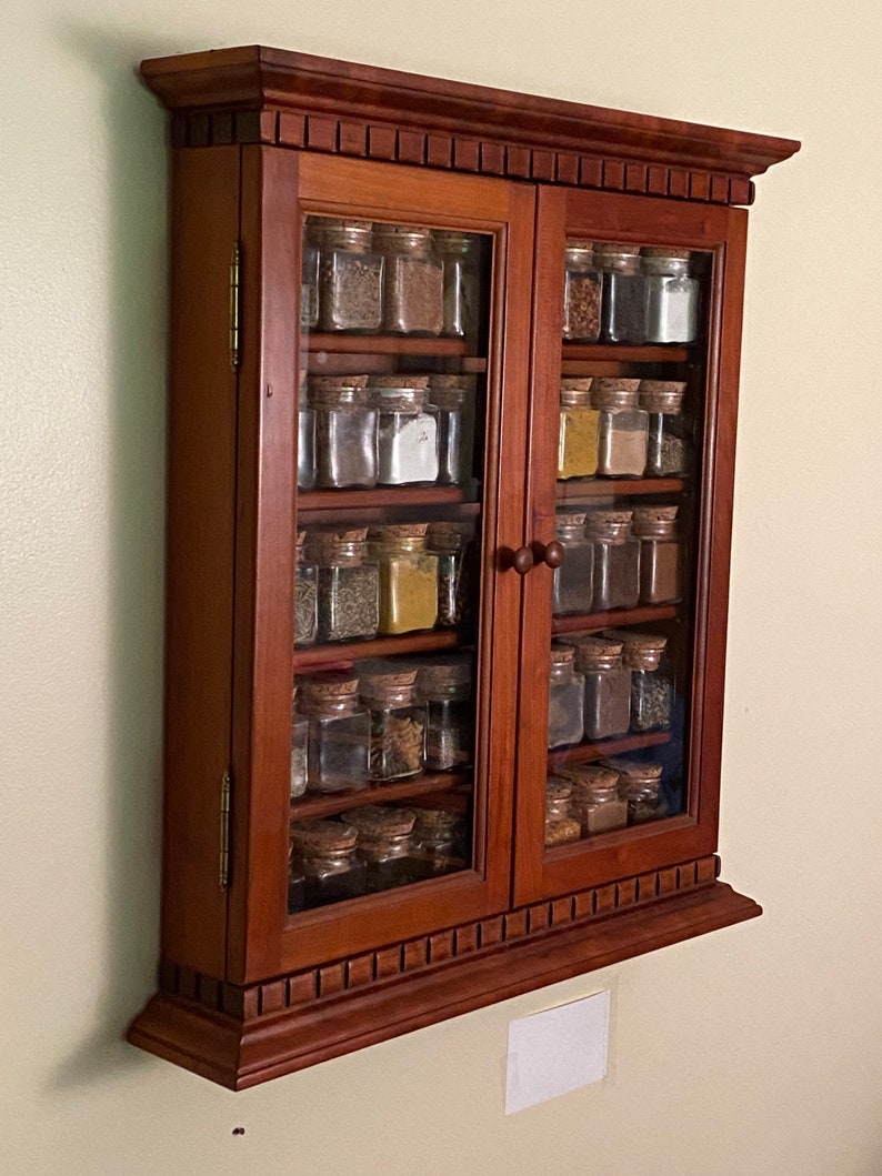 Cherry 2 Door Spice With 40 Bottles Etsy
