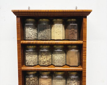 Small Spice Cabinet in Tiger Maple