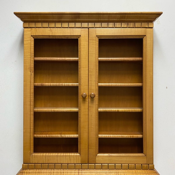 Large Tiger Maple Double Door Cabinet - No Bottles