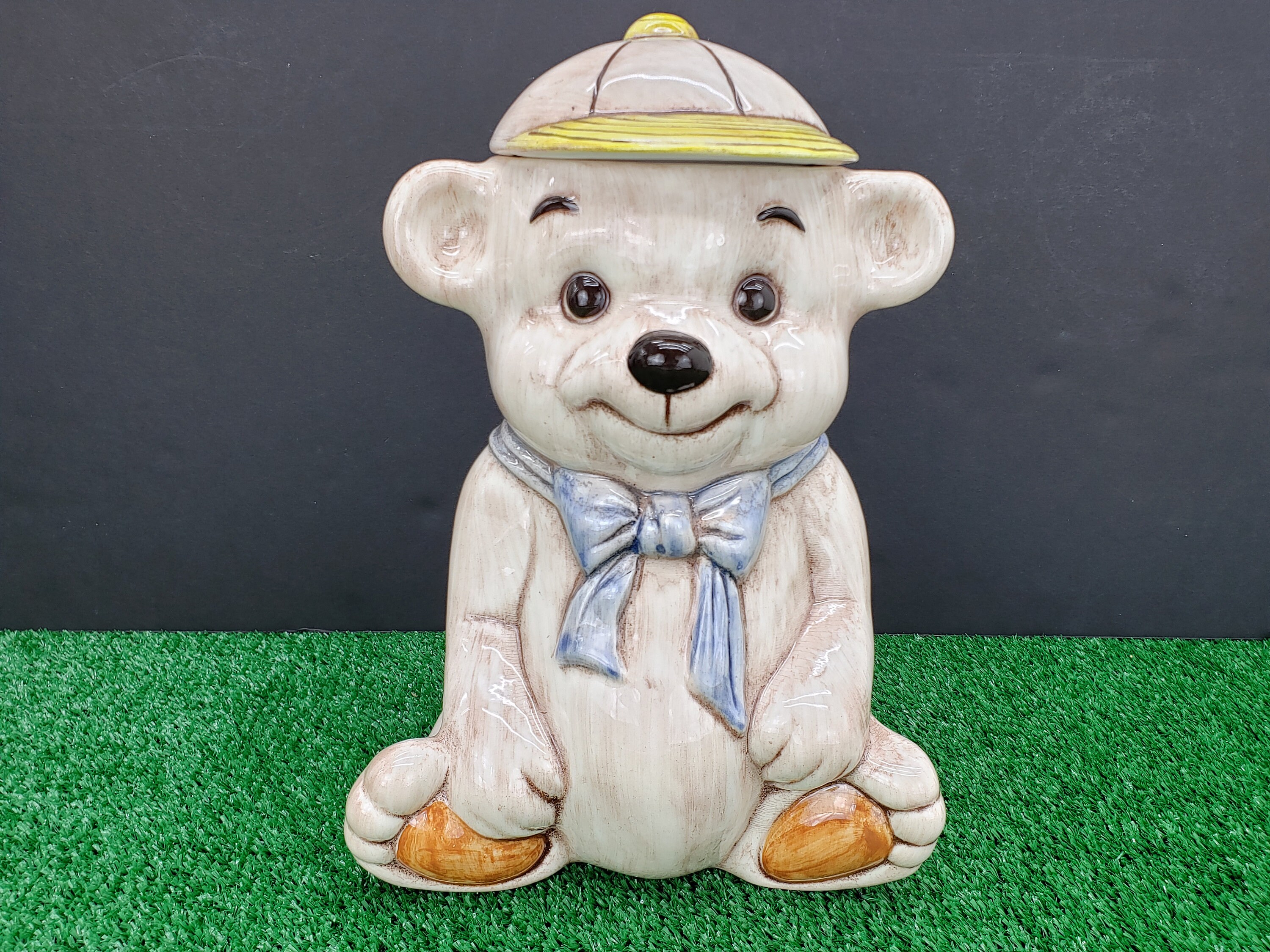 Vintage Treasure Craft USA Bear Baseball Hat Cookie Jar Etsy