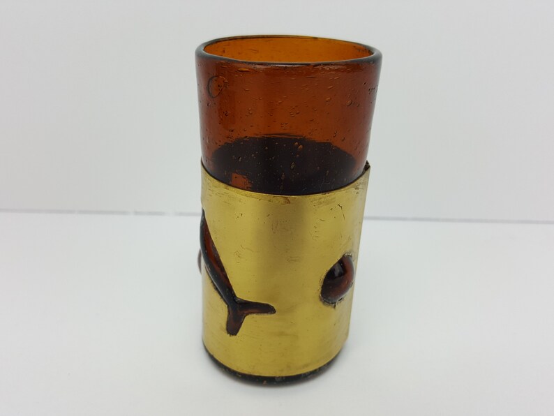 Mid Century Filipe Derflingher Imprisoned Brutalist Caged Shot Glasses Set of 4