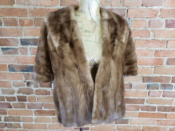Vintage Storey's  Brockton, MA Mink Fur Stole, Wr… - image 1
