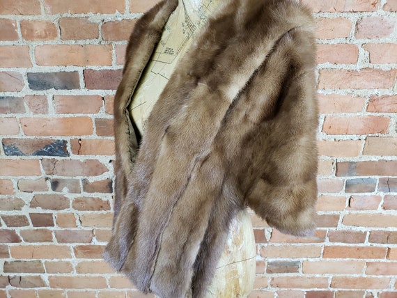 Vintage Storey's  Brockton, MA Mink Fur Stole, Wr… - image 4