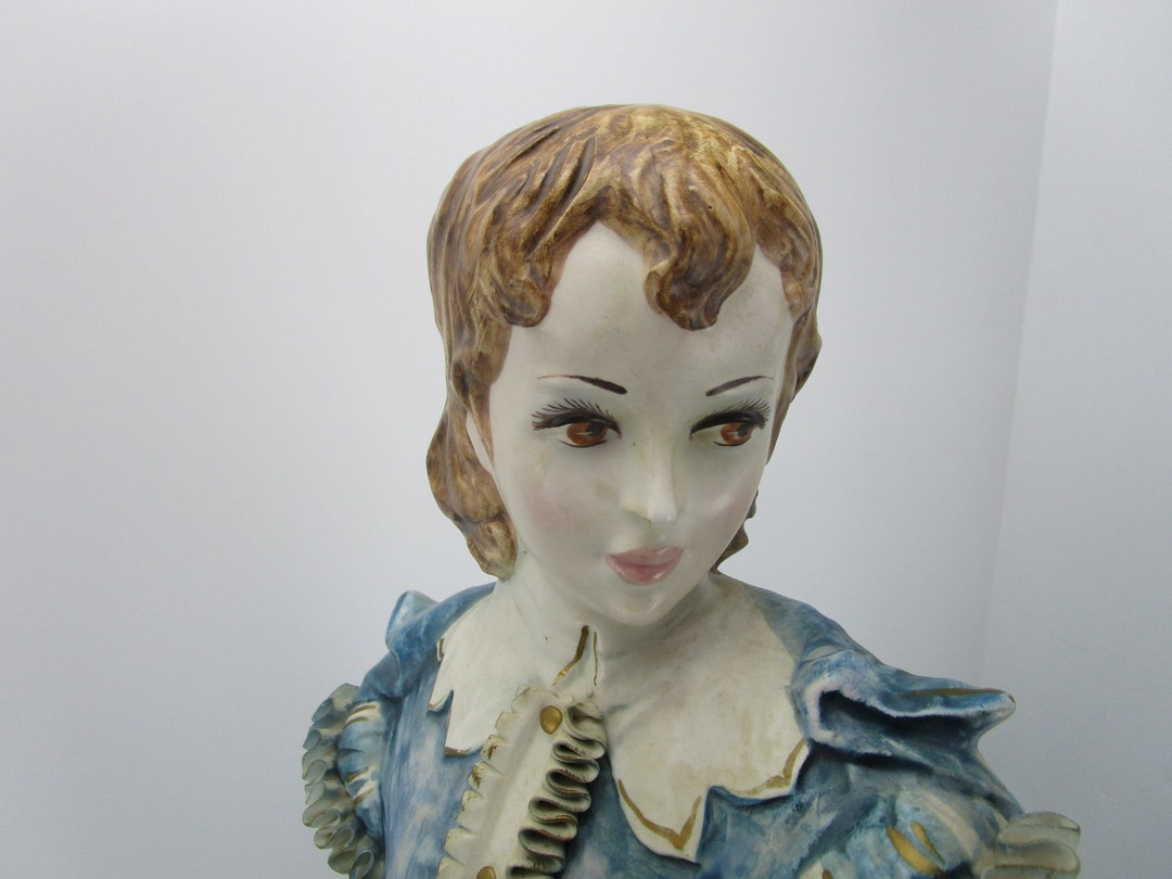 Blue Boy Statue 31 Tall Azzolin Brothers Lamp Base Etsy