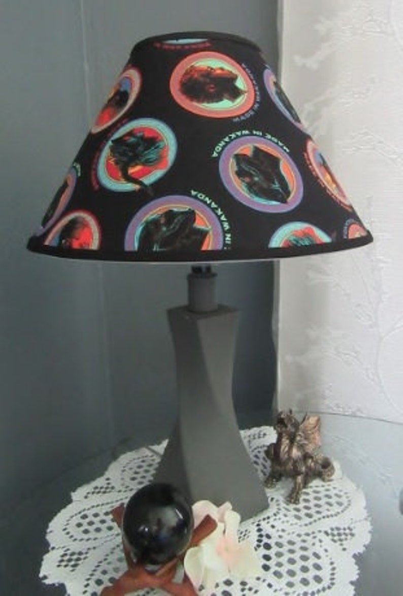 Black Panther Made In Wakanda Fabric Lamp Shade Image 0