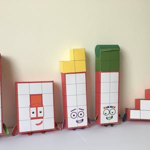Numberblocks 11-15 Printable Paper Toys / Origami templates / Kids Activity / DIY Papercraft Kit / INSTANT DOWNLOAD
