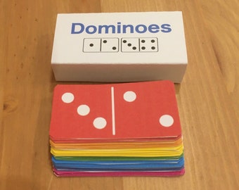 Tiny Dominoes Matchbox printable template / Paper Toy / Kids Gift / DIY Papercraft / INSTANT DOWNLOAD
