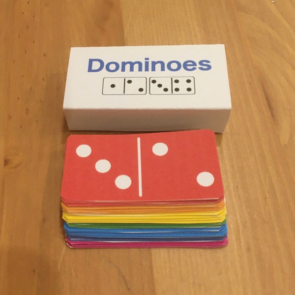 Tiny Dominoes Matchbox printable template / Paper Toy / Kids Gift / DIY Papercraft / INSTANT DOWNLOAD