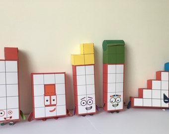 Zahlenblöcke 11-15 Druckbare Papierspielzeuge / Origami Vorlagen für Kinder / DIY Bastelset / INSTANT DOWNLOAD